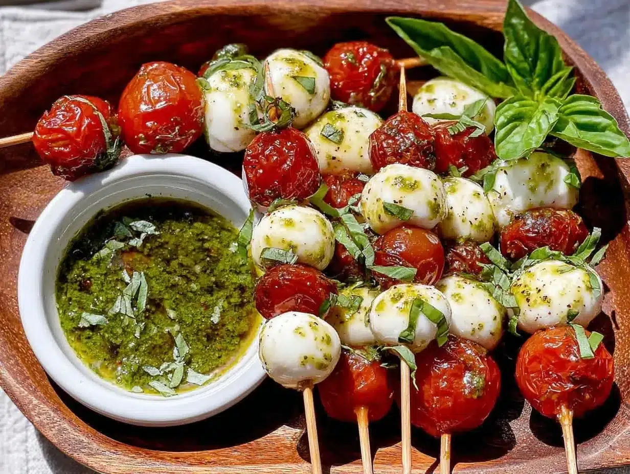 Fresh Mini Caprese Skewers preparation steps