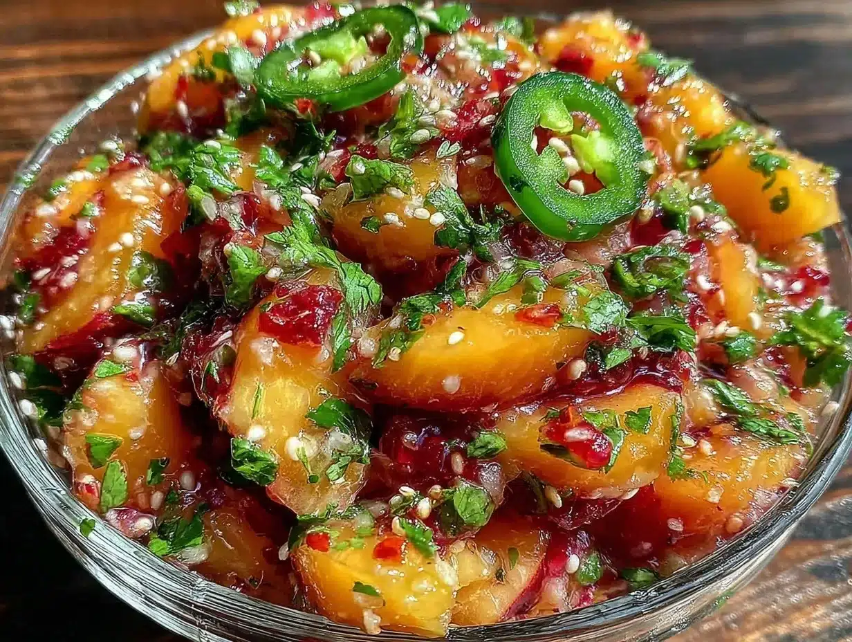 fresh peach salsa preparation steps