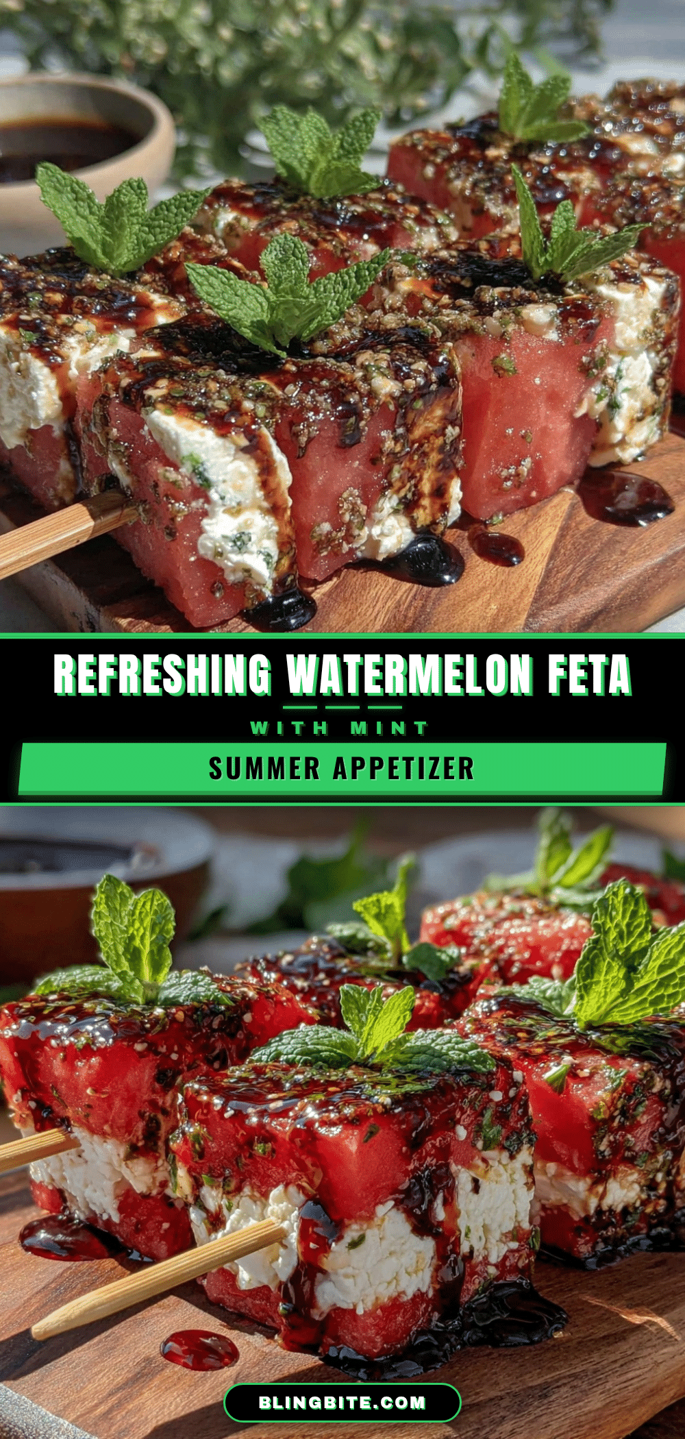fresh watermelon feta skewers recipe