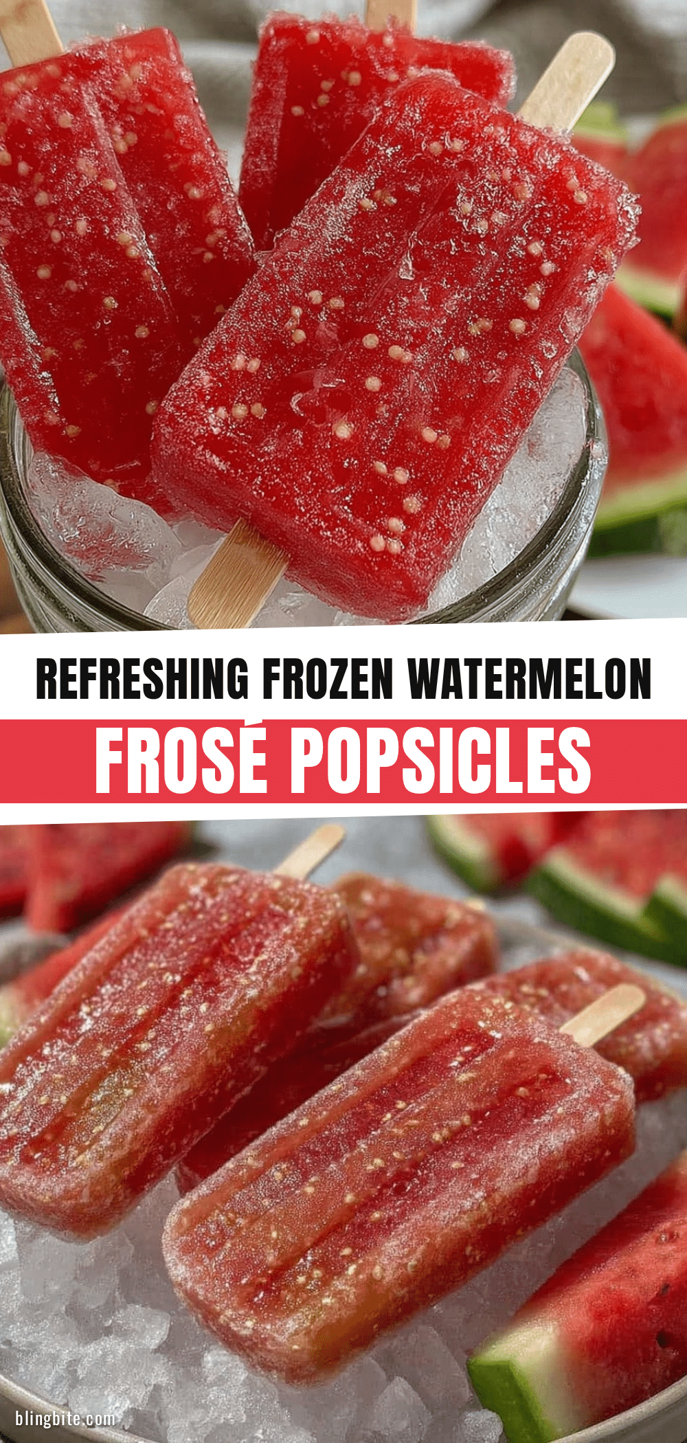 frozen watermelon frosé popsicles recipe