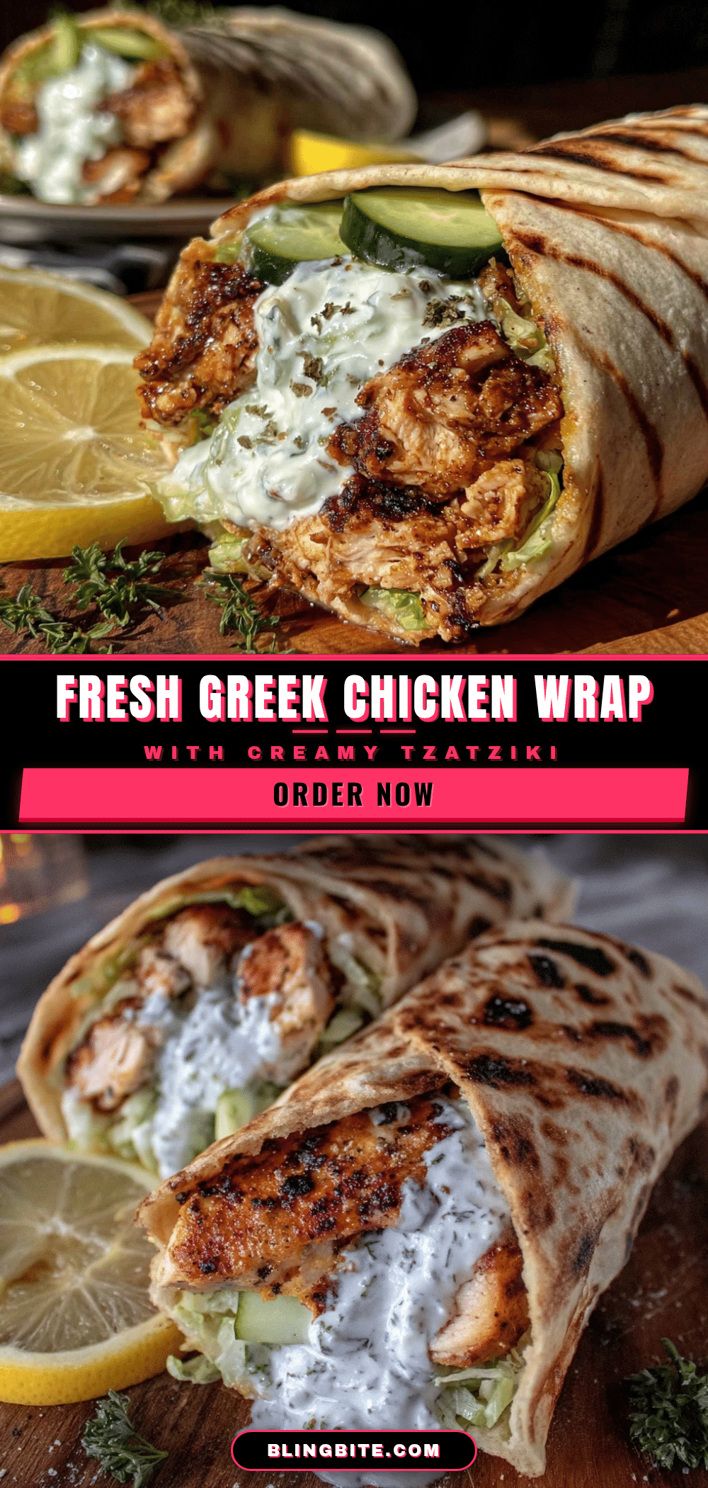 Greek Chicken Wrap recipe