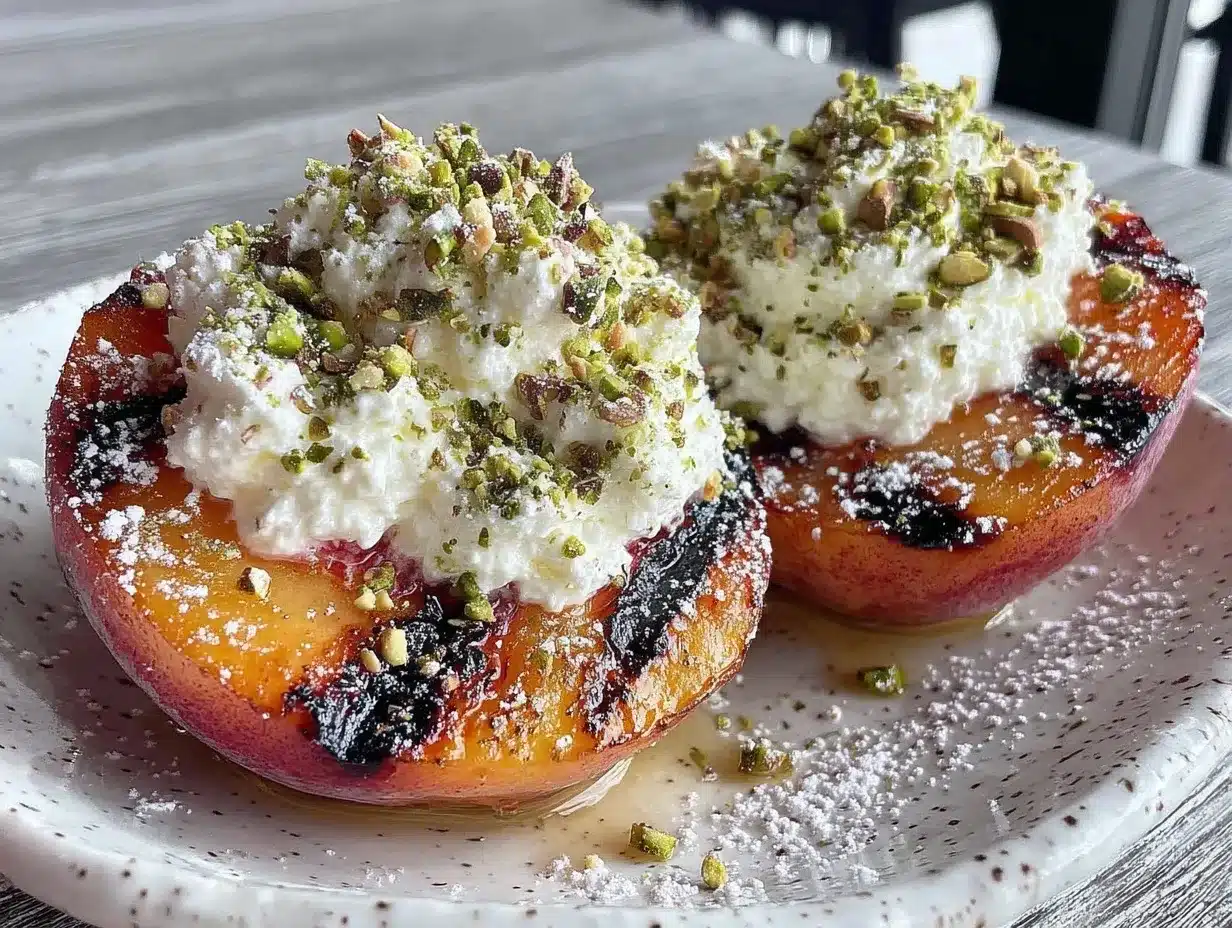 grilled peaches recipe preparation steps