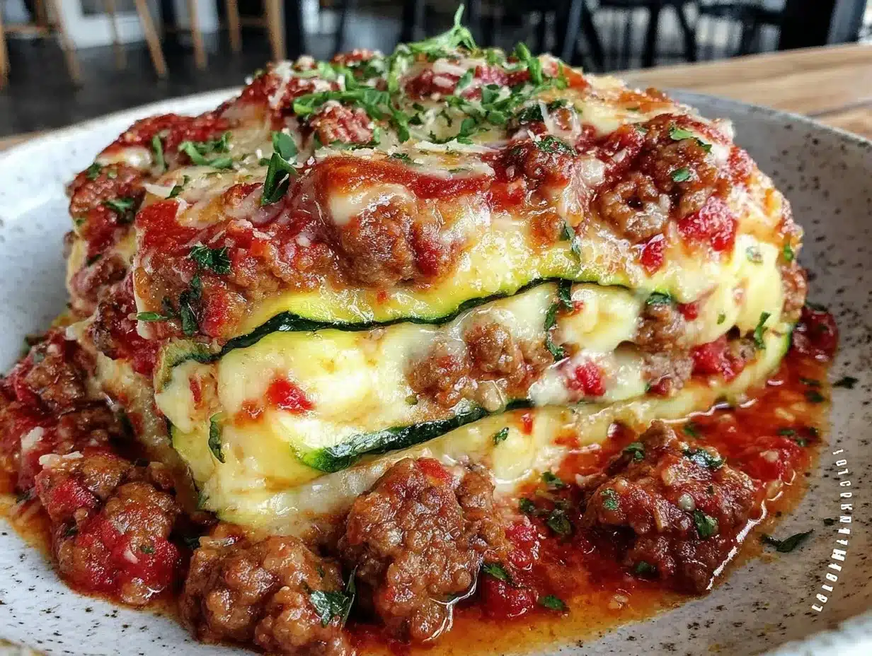 healthy zucchini noodle lasagna preparation steps