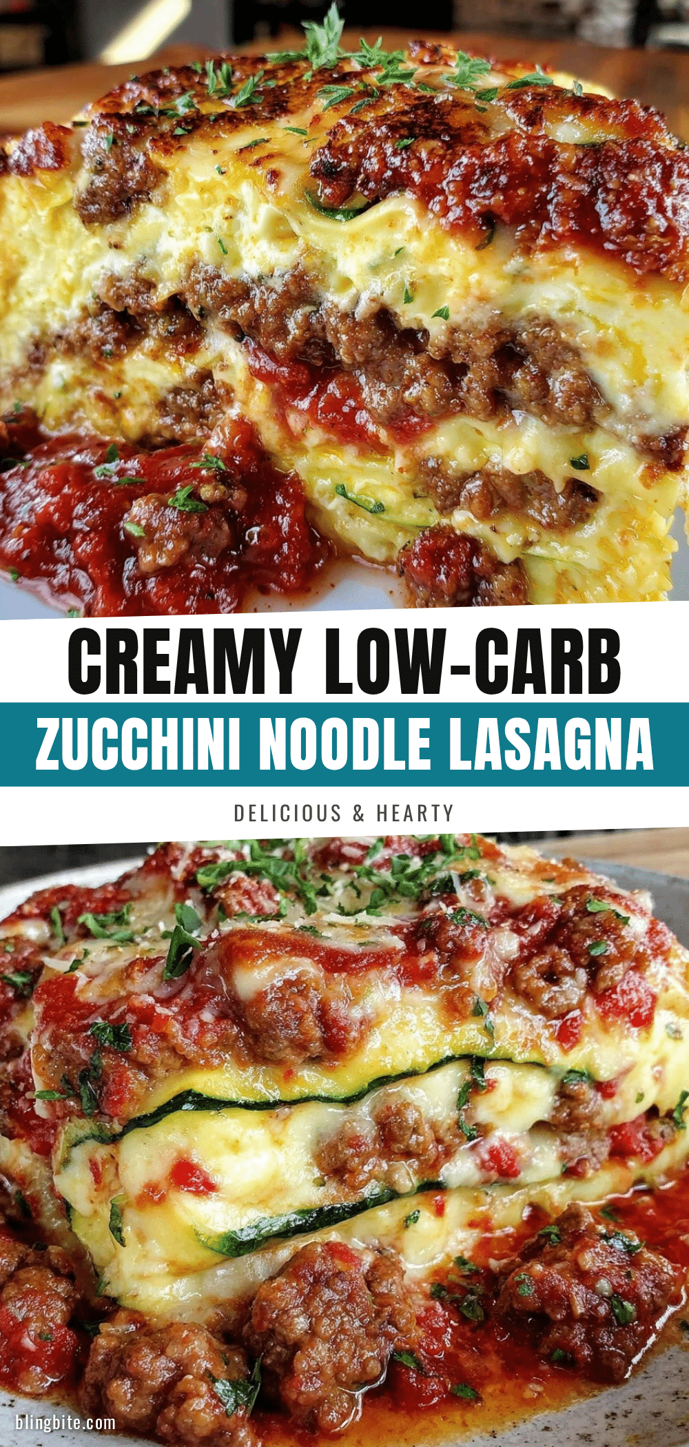 healthy zucchini noodle lasagna recipe