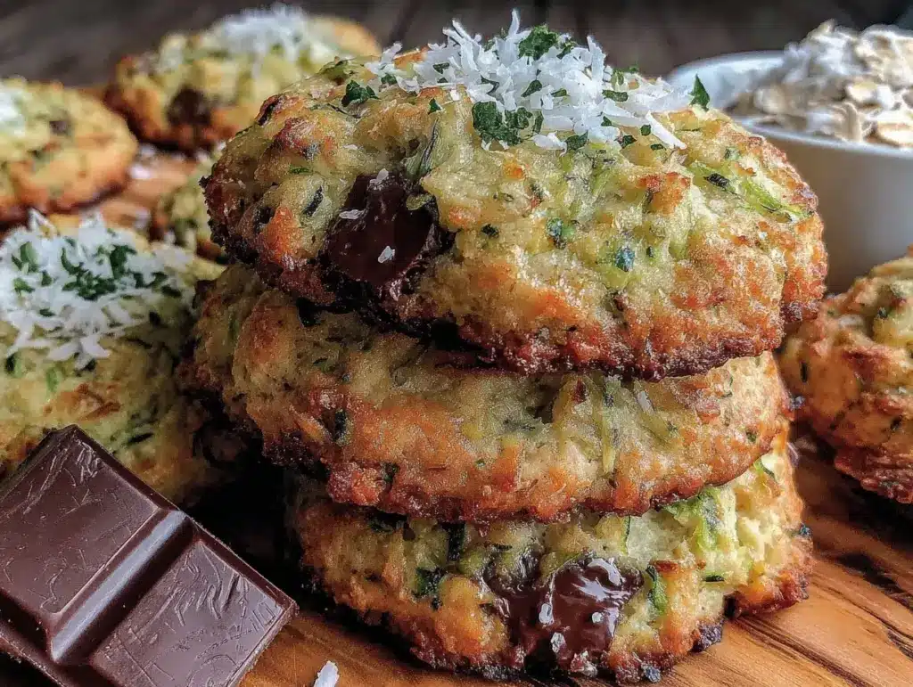 healthy zucchini oat cookies - featured image