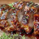 honey bourbon glazed grilled pork tenderloin - featured image