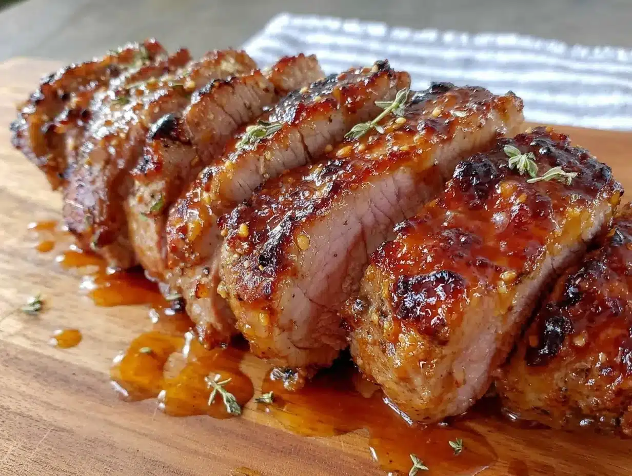 honey bourbon glazed grilled pork tenderloin preparation steps
