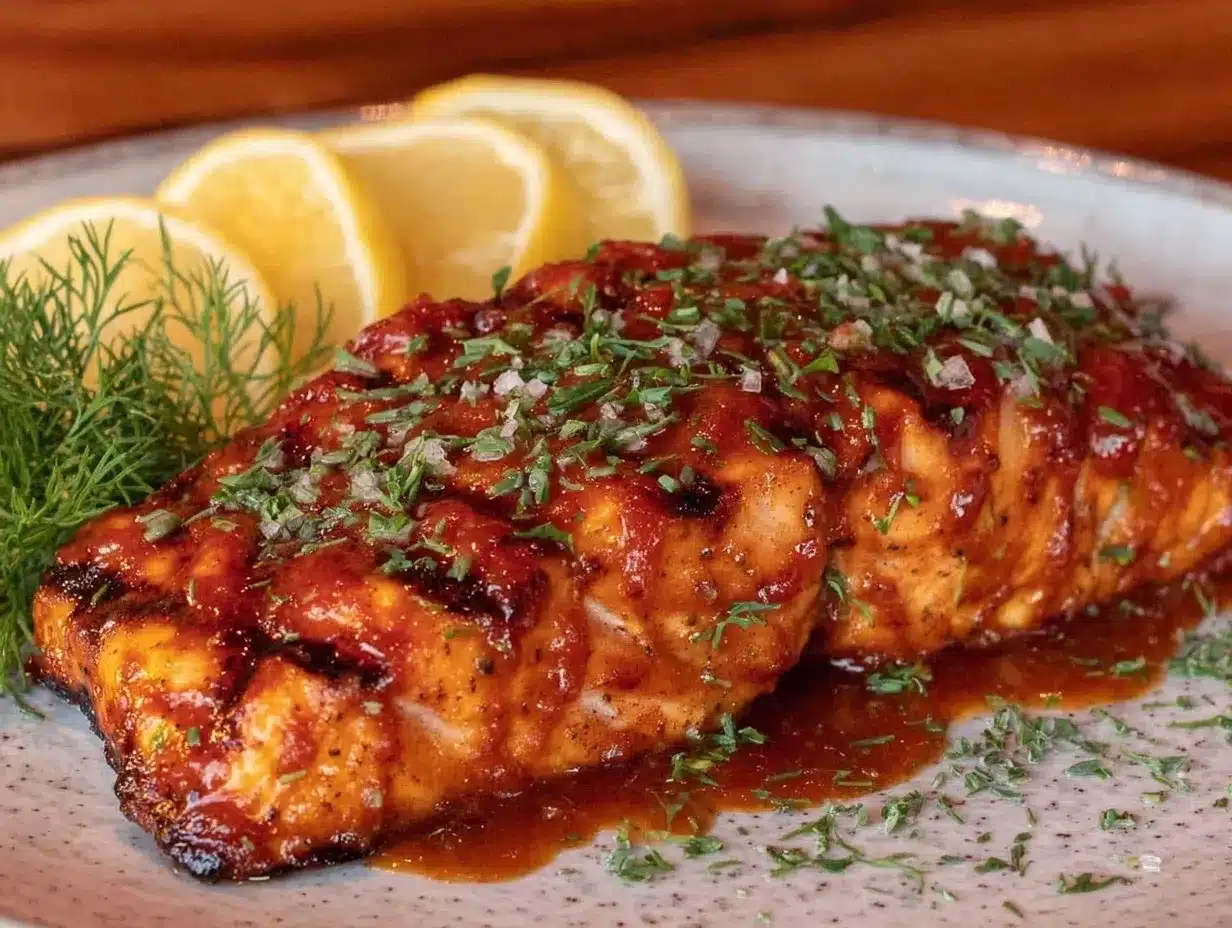 Honey Mustard Grilled Salmon preparation steps
