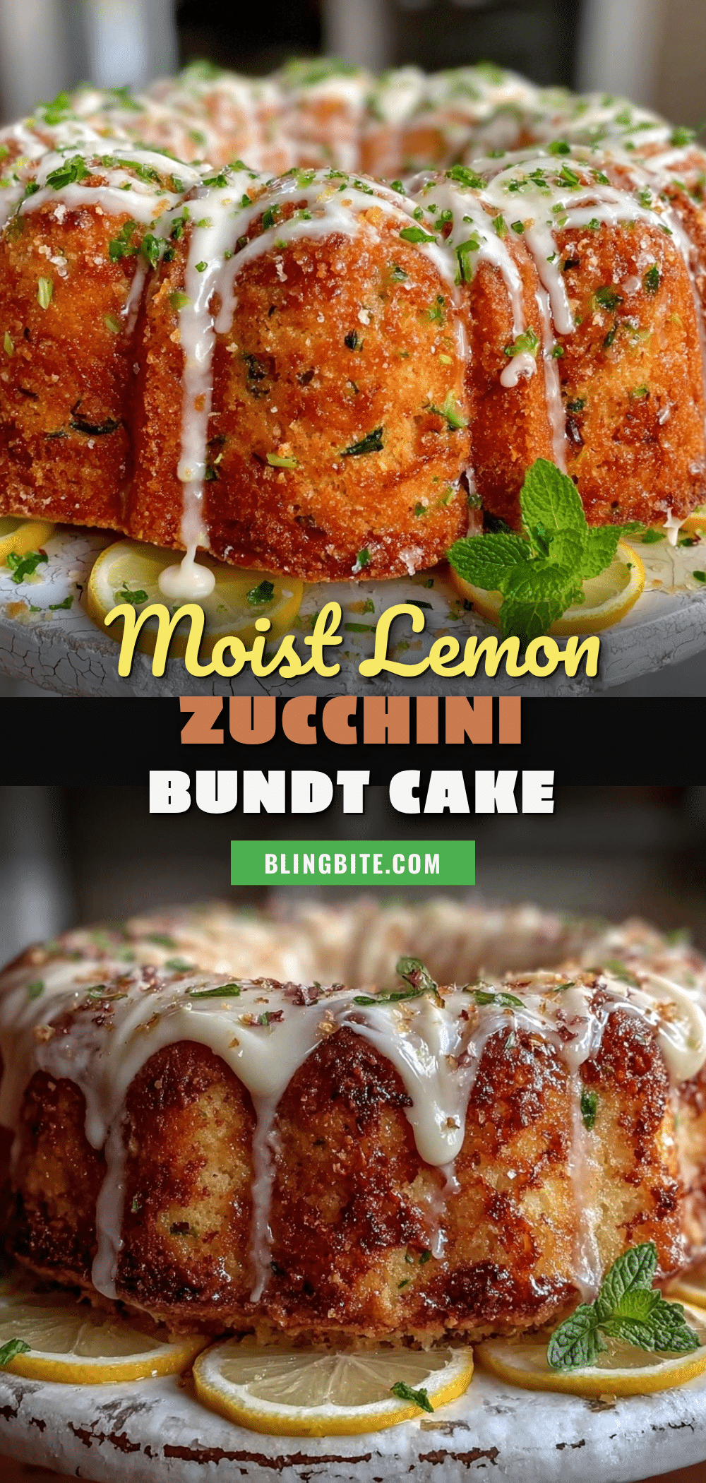 lemon glazed zucchini bundt cake recipe