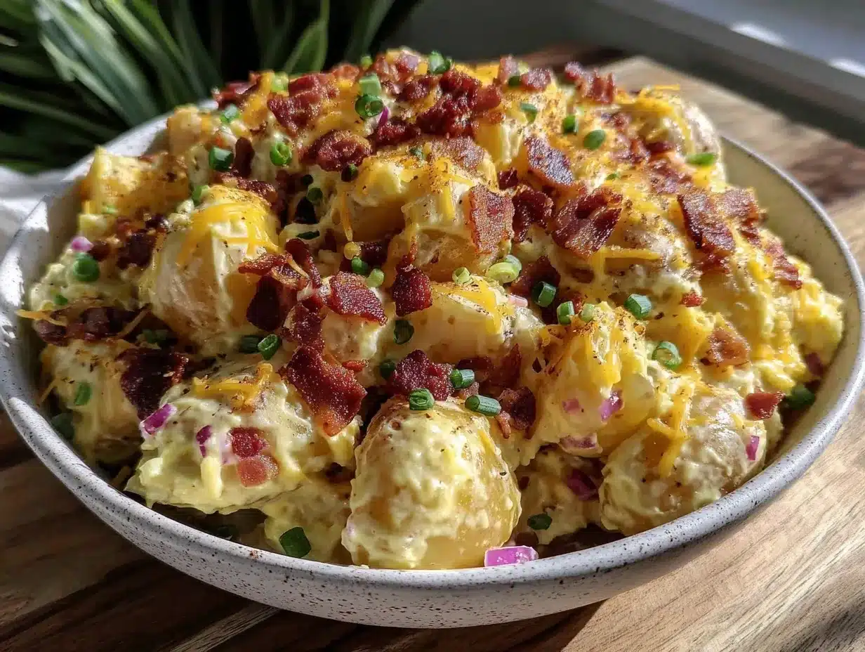loaded baked potato salad preparation steps