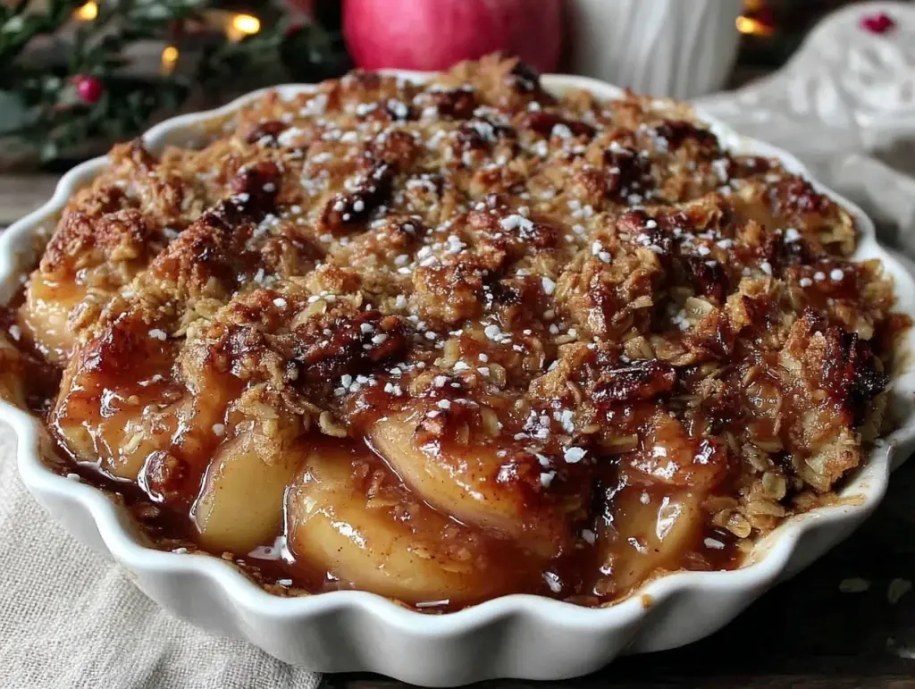 maple tahini apple crisp - featured image