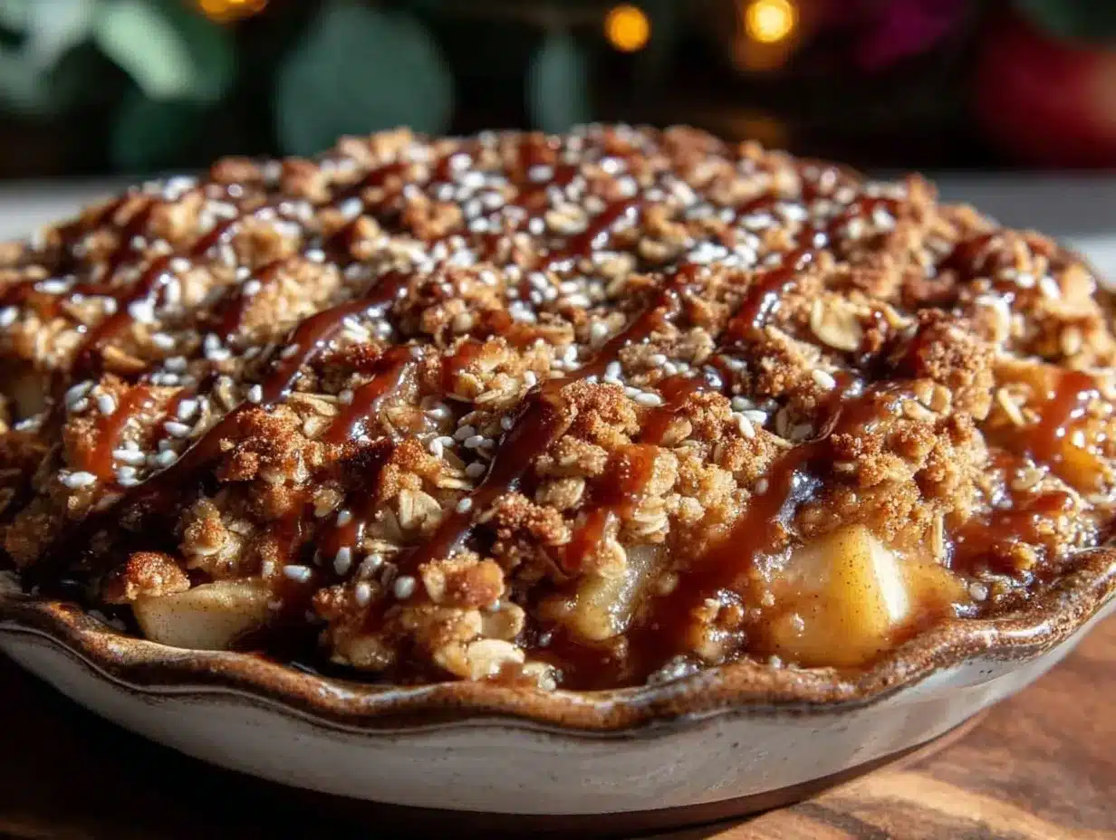 maple tahini apple crisp preparation steps