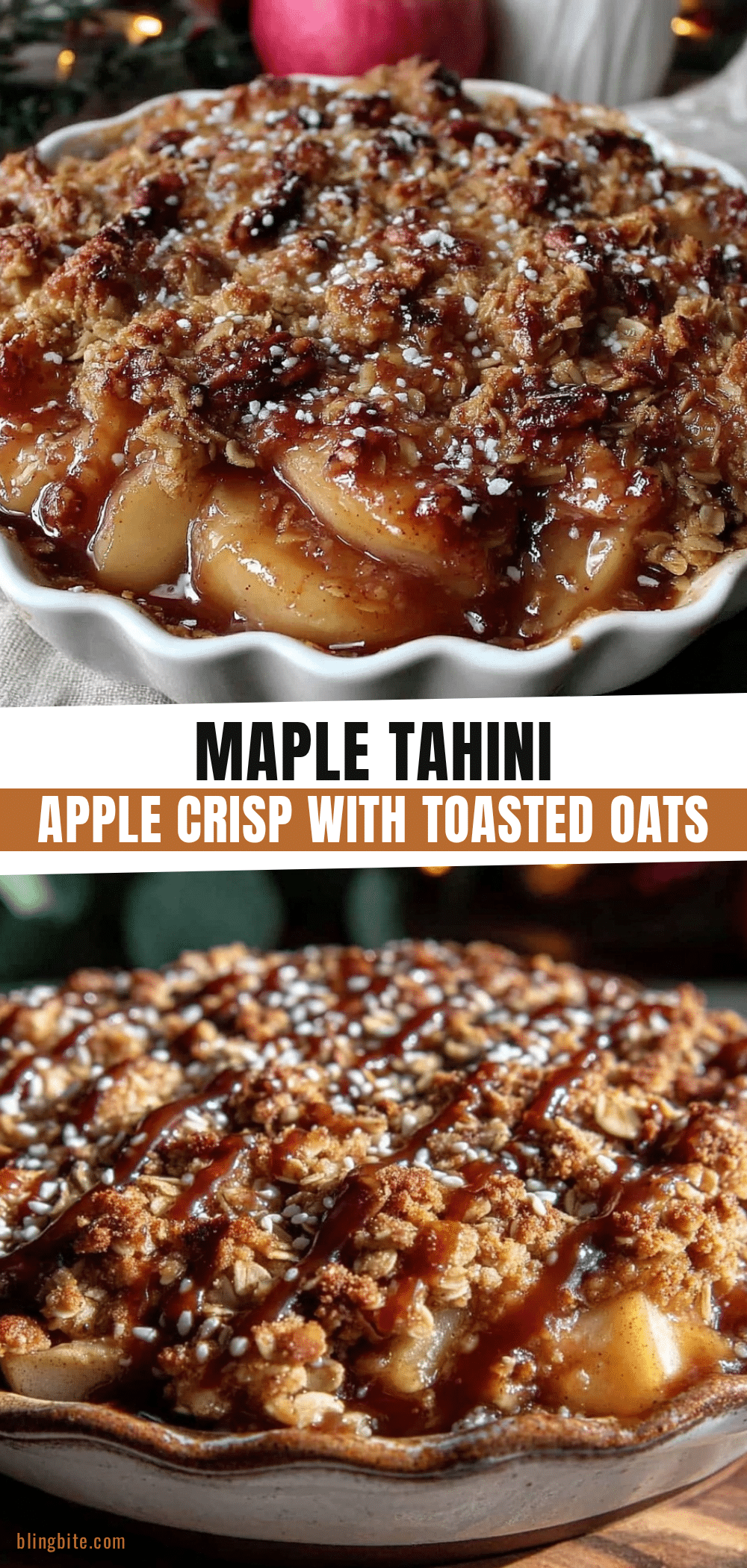 maple tahini apple crisp recipe