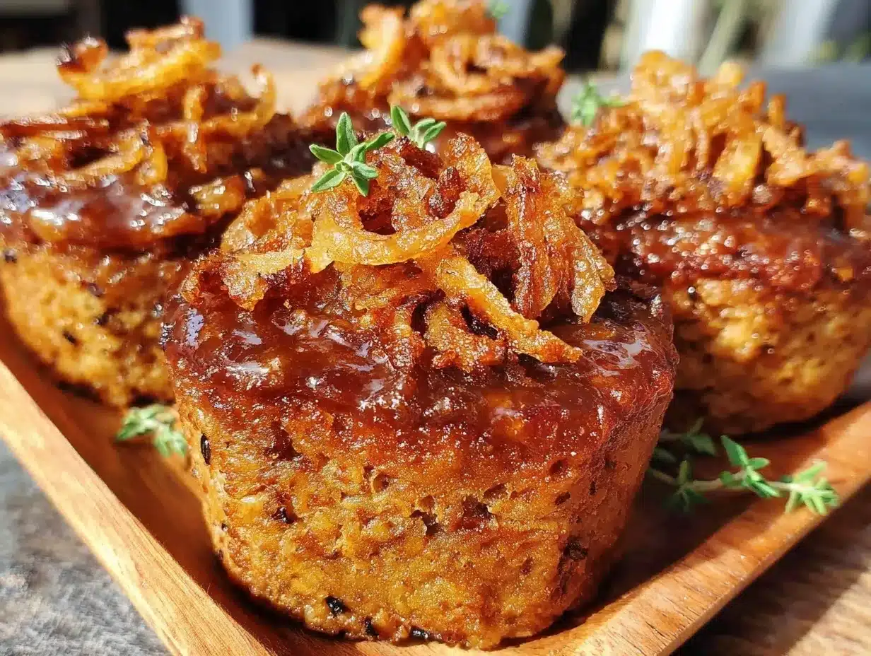 mini brown sugar glazed meatloaf muffins preparation steps