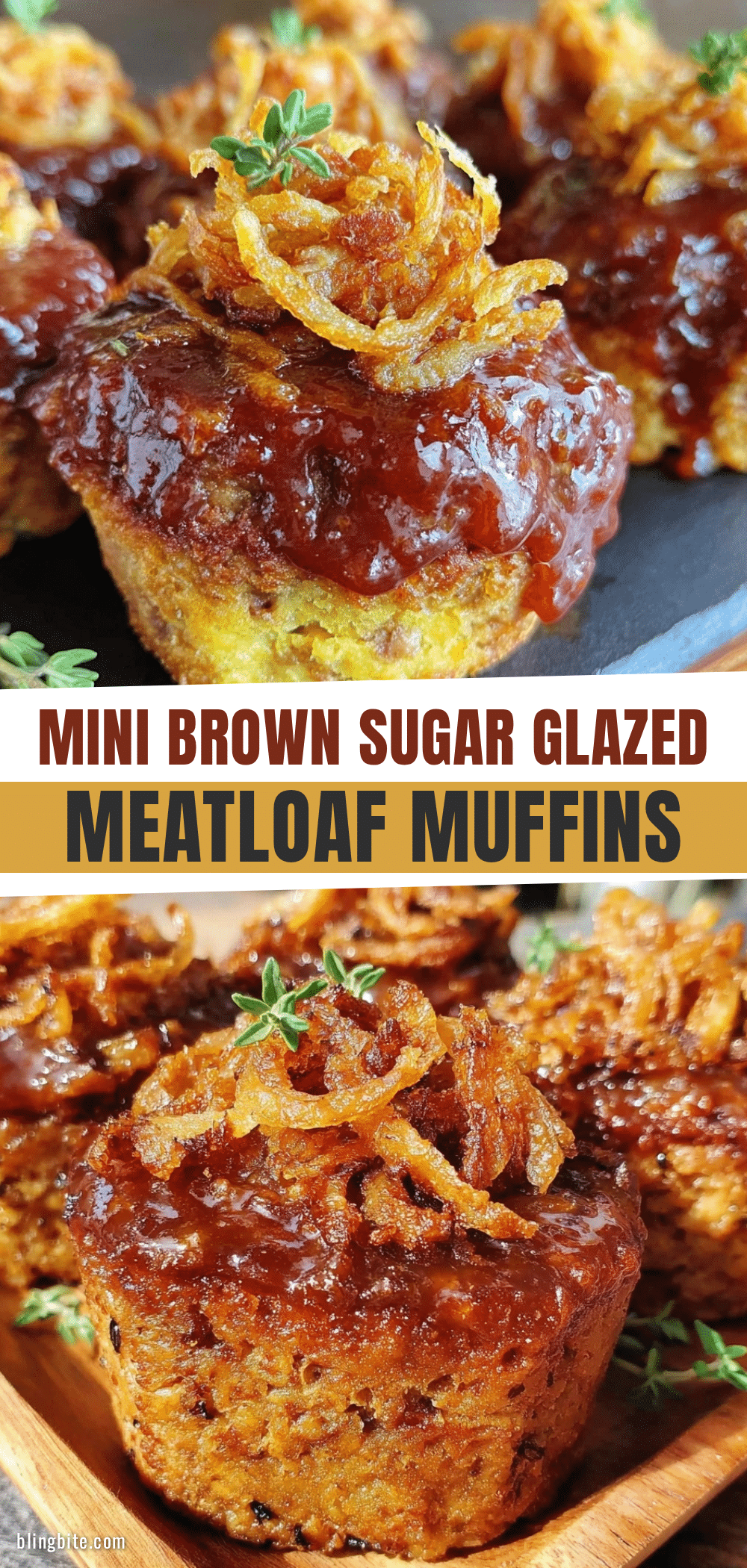 mini brown sugar glazed meatloaf muffins recipe