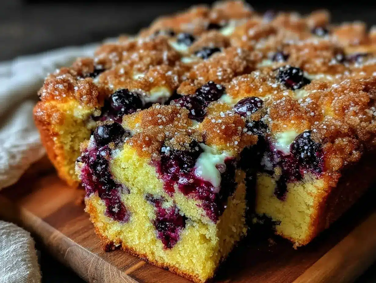 moist blueberry buckle coffee cake preparation steps