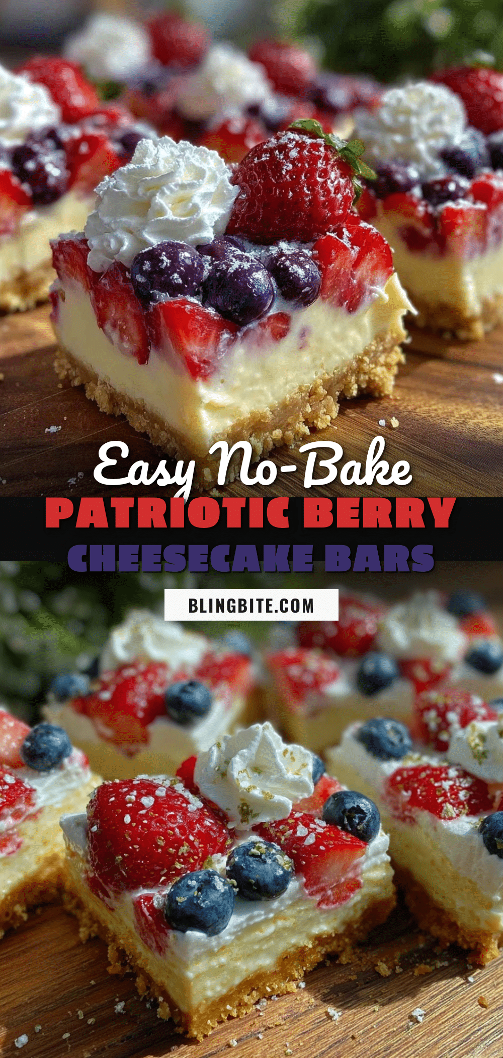 no-bake flag berry cheesecake bars recipe