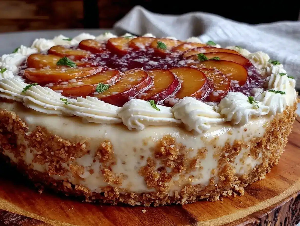 no bake peach cream cheese pie preparation steps