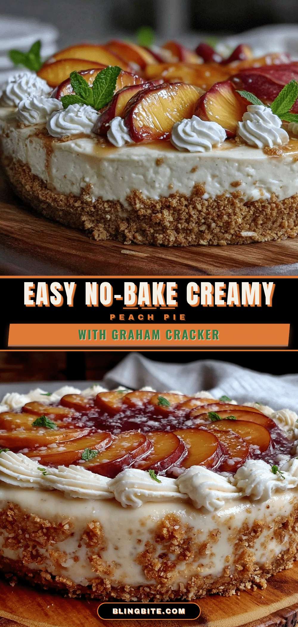 no bake peach cream cheese pie recipe