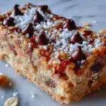 no-bake peanut butter chocolate chip granola bars - featured image