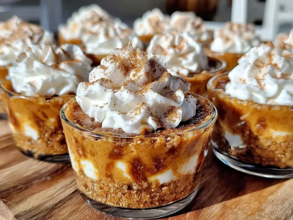 no-bake pumpkin pie cheesecake cups - featured image