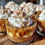 no-bake pumpkin pie cheesecake cups - featured image