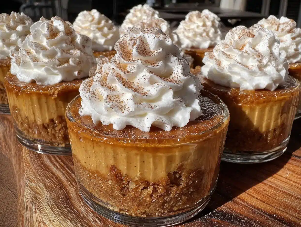 no-bake pumpkin pie cheesecake cups preparation steps