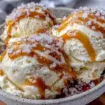 no-churn salted caramel ice cream - featured image