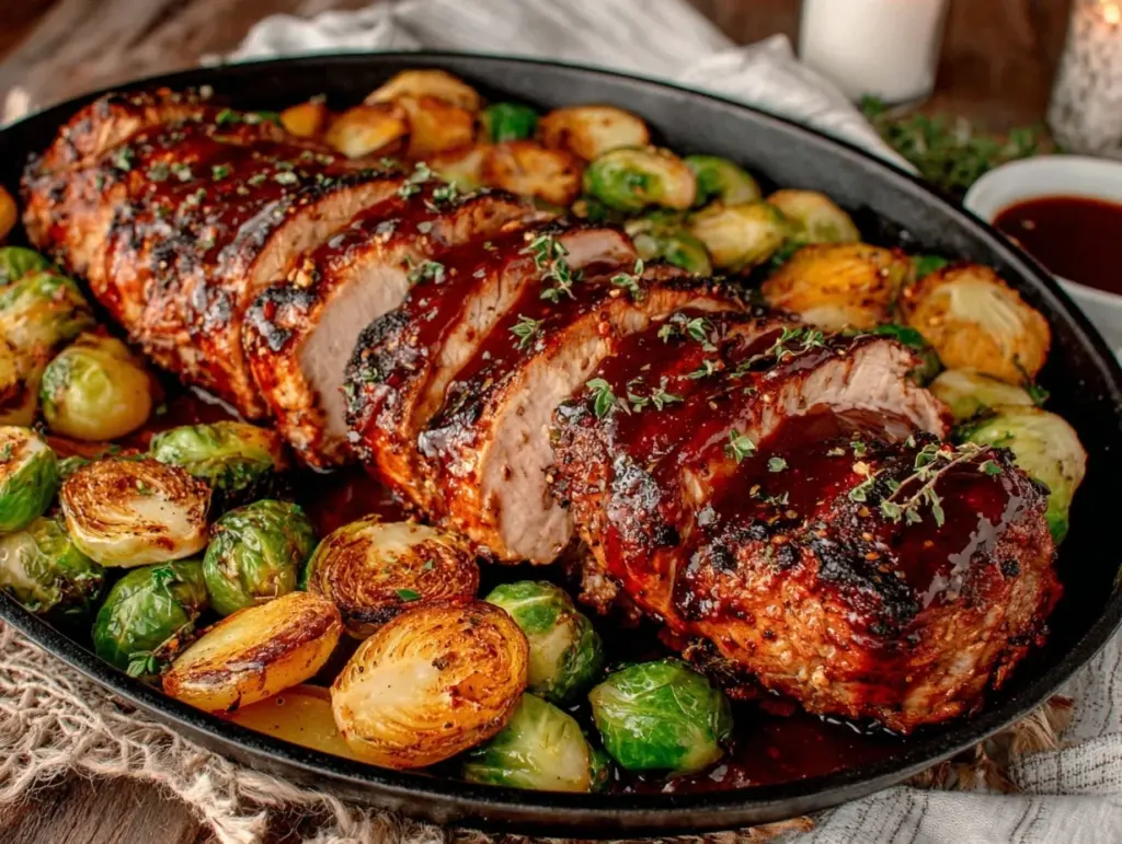 one-pan maple Dijon pork tenderloin - featured image