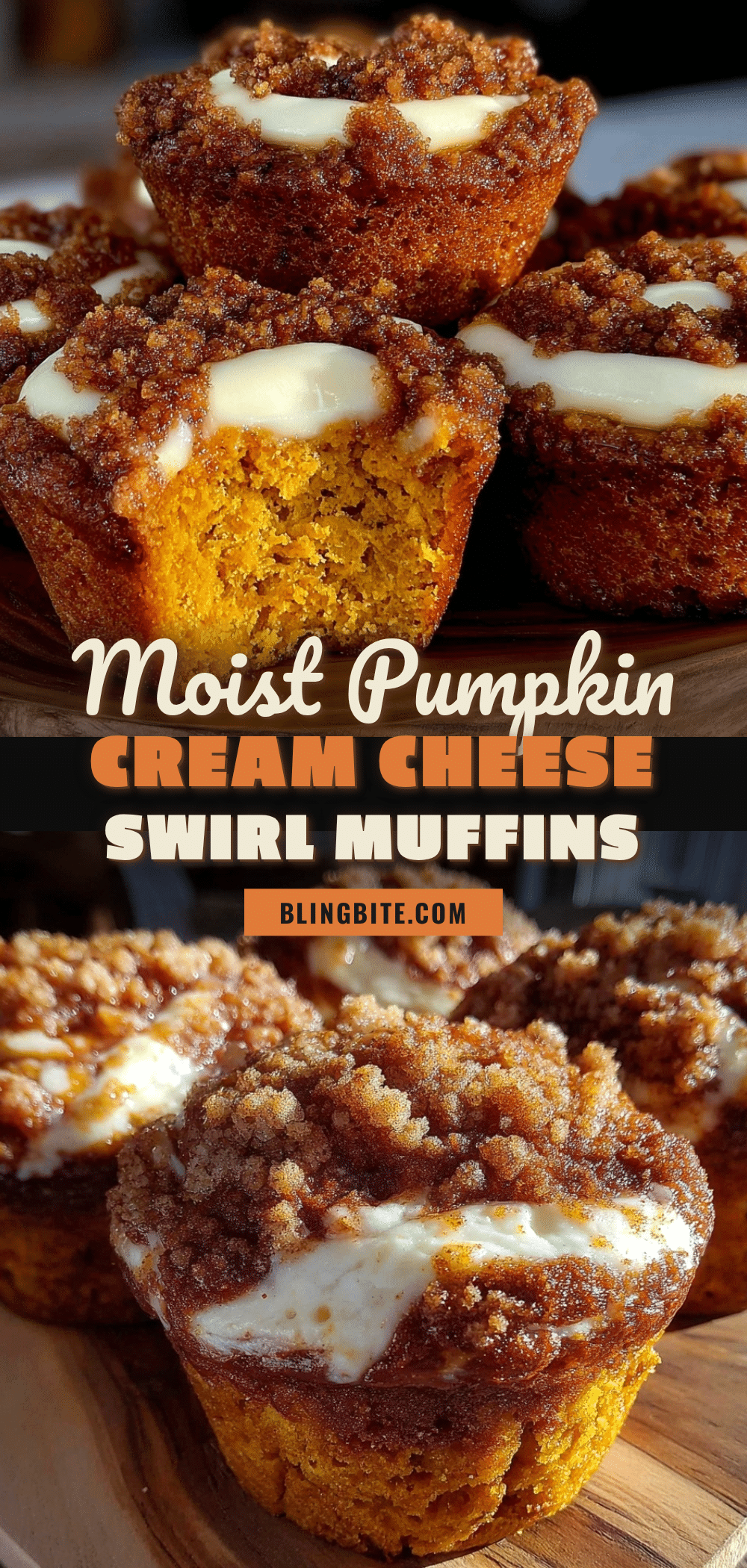 pumpkin cream cheese swirl muffins recipe