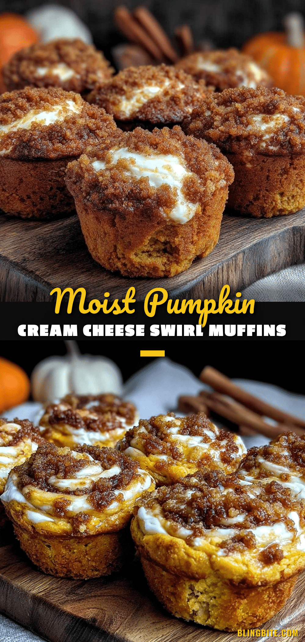 pumpkin cream cheese swirl muffins recipe