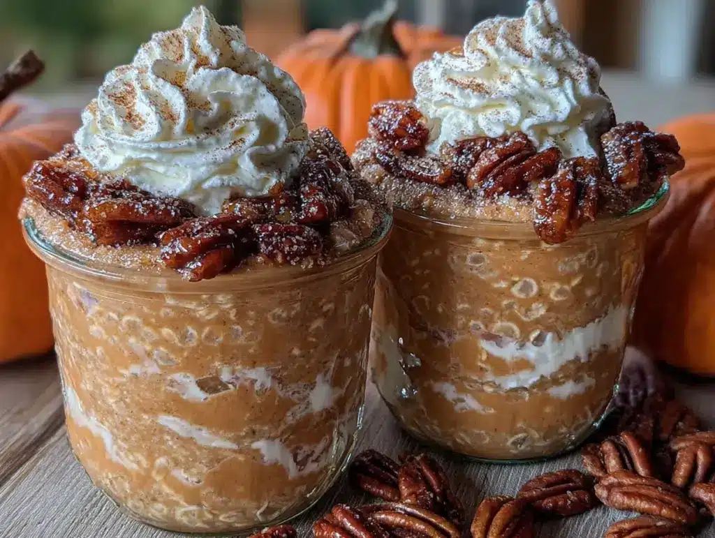 pumpkin spice overnight oats - featured image