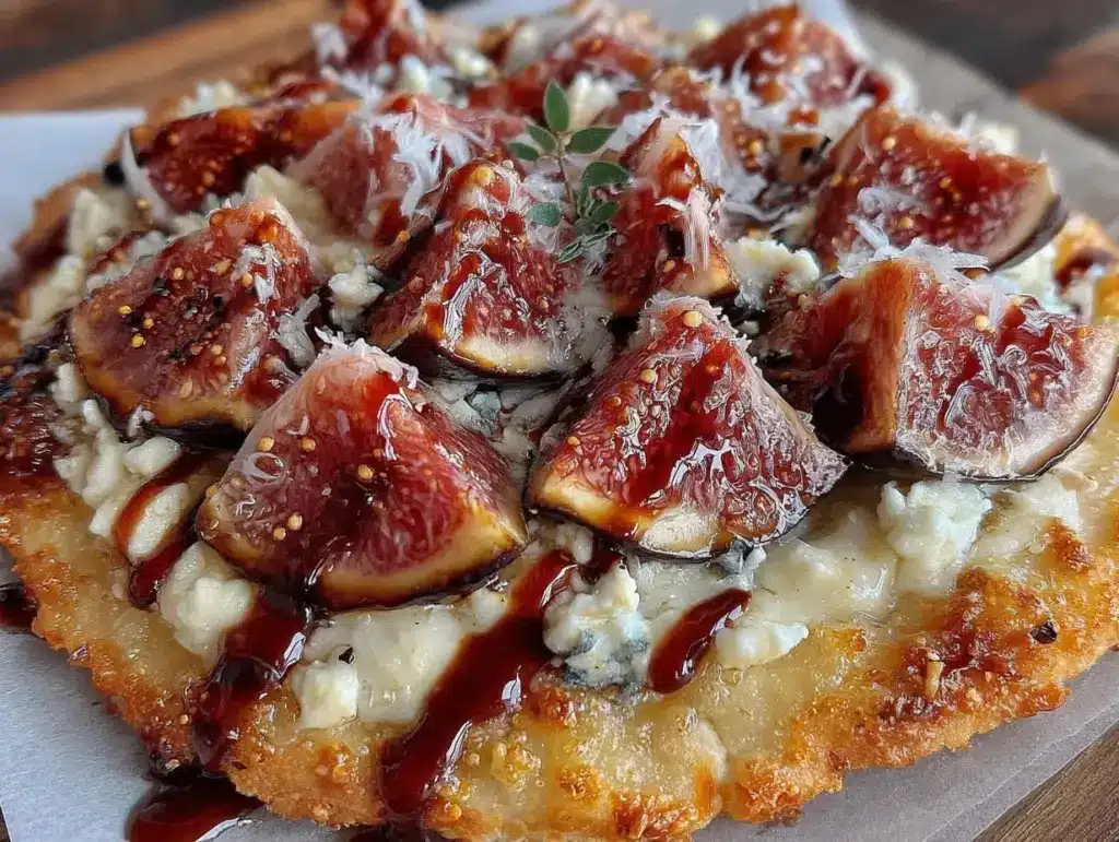 roasted fig and gorgonzola flatbread - featured image