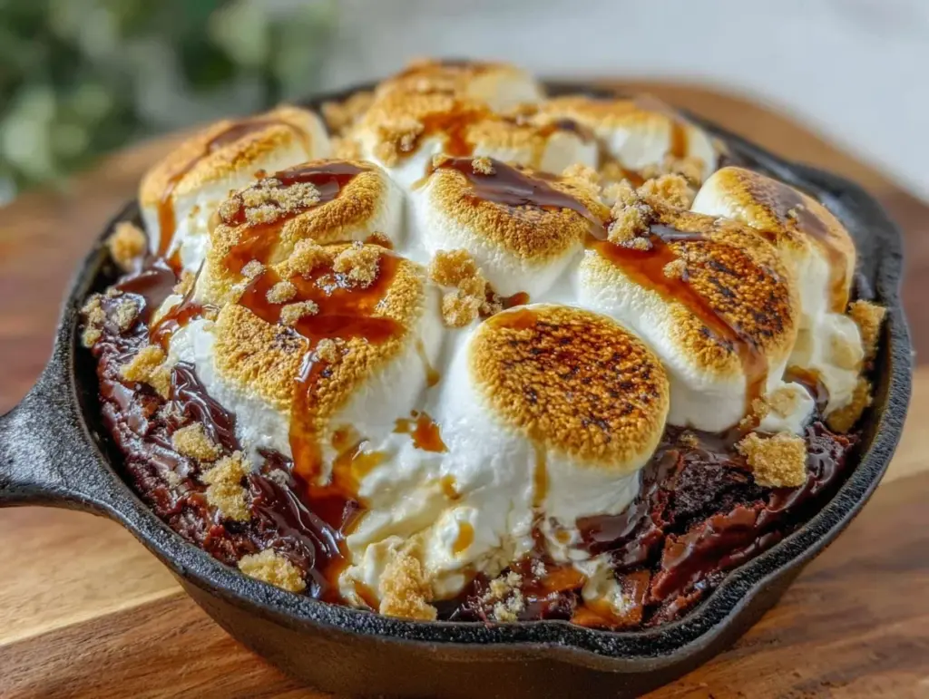 skillet s’mores brownie bliss - featured image