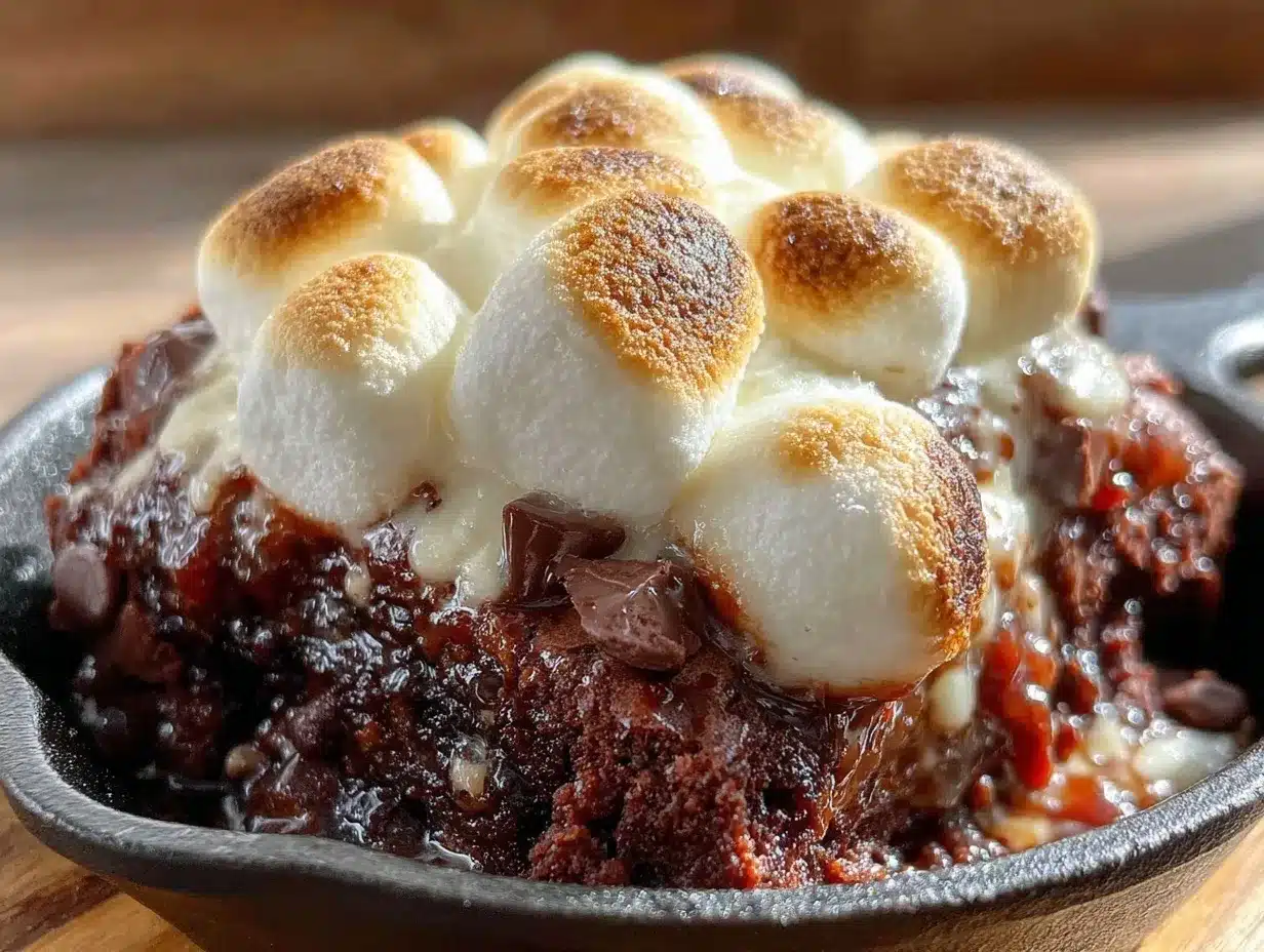 skillet s’mores brownie bliss preparation steps