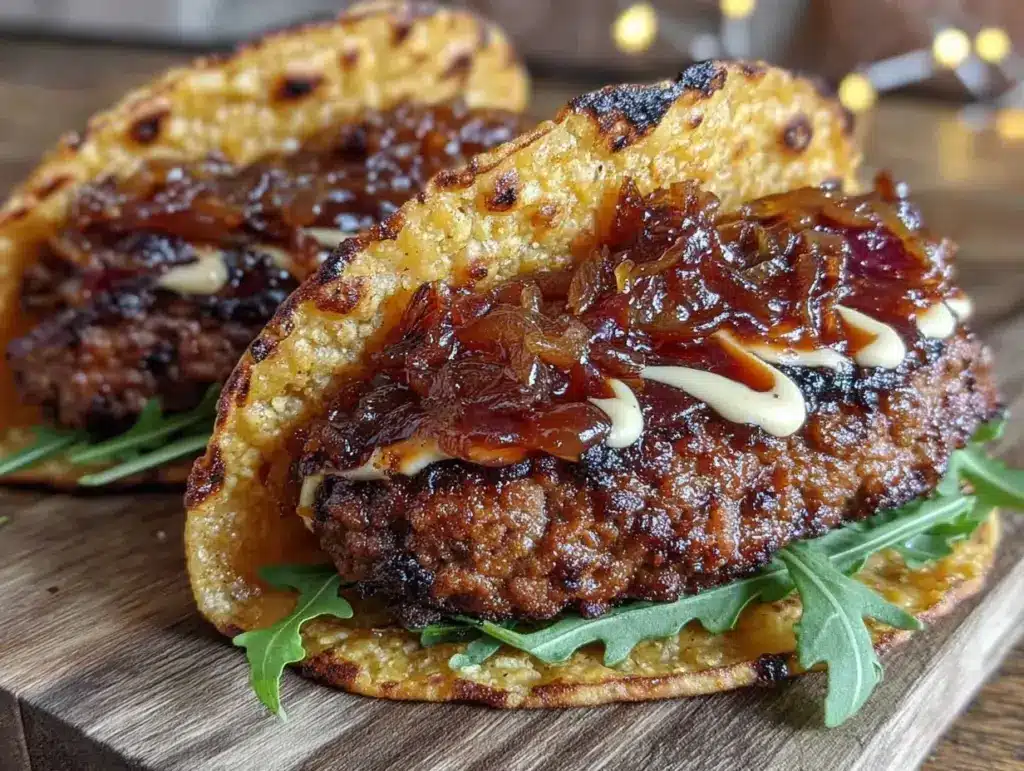 smash burger tacos - featured image