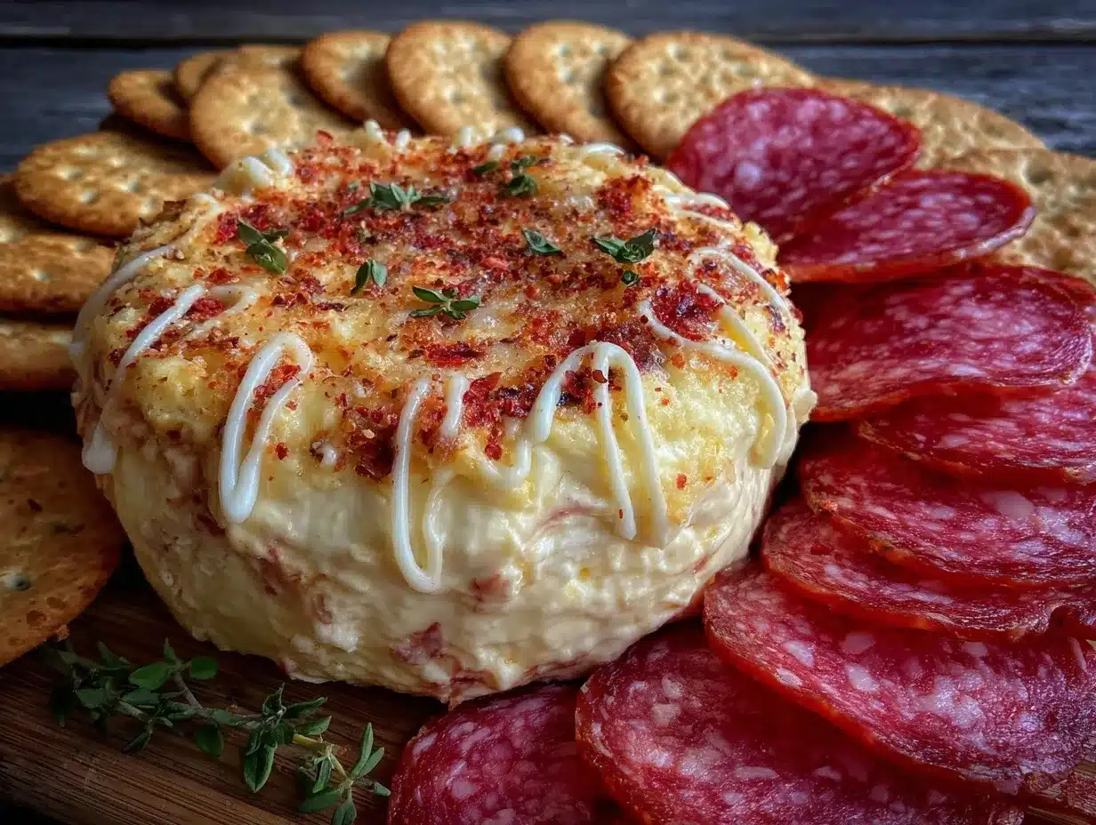 smoked cream cheese football charcuterie board preparation steps