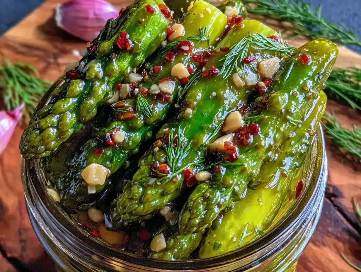 spicy garlic dill pickle spears preparation steps