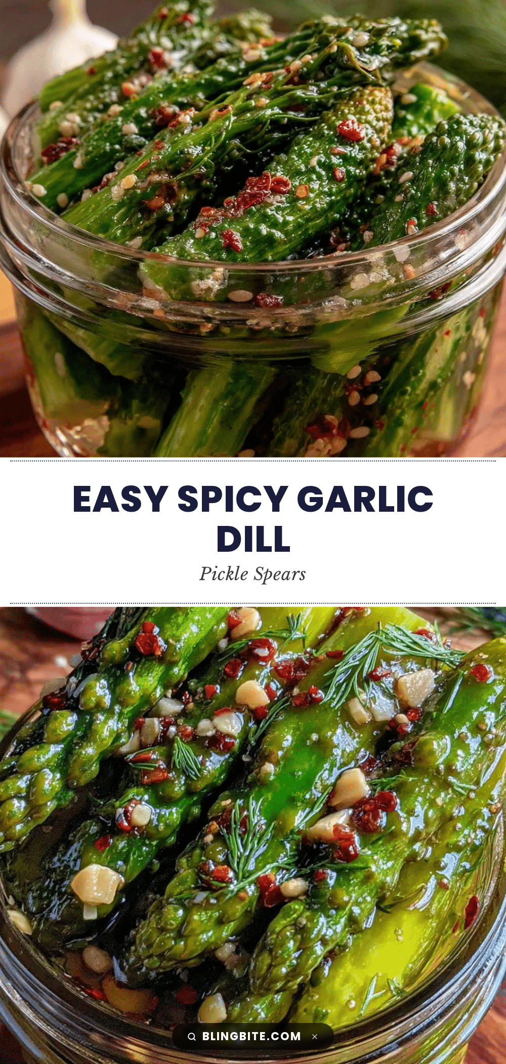 spicy garlic dill pickle spears recipe