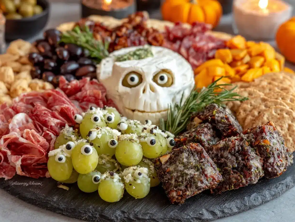 spooky halloween charcuterie board preparation steps