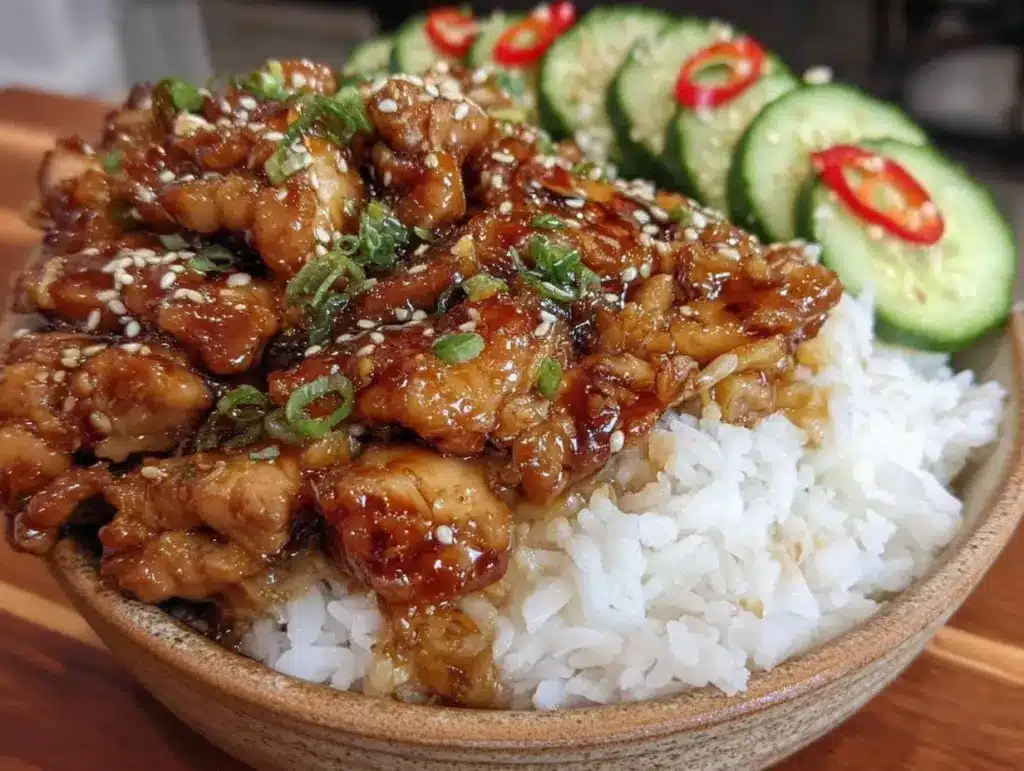 teriyaki chicken rice bowl - featured image