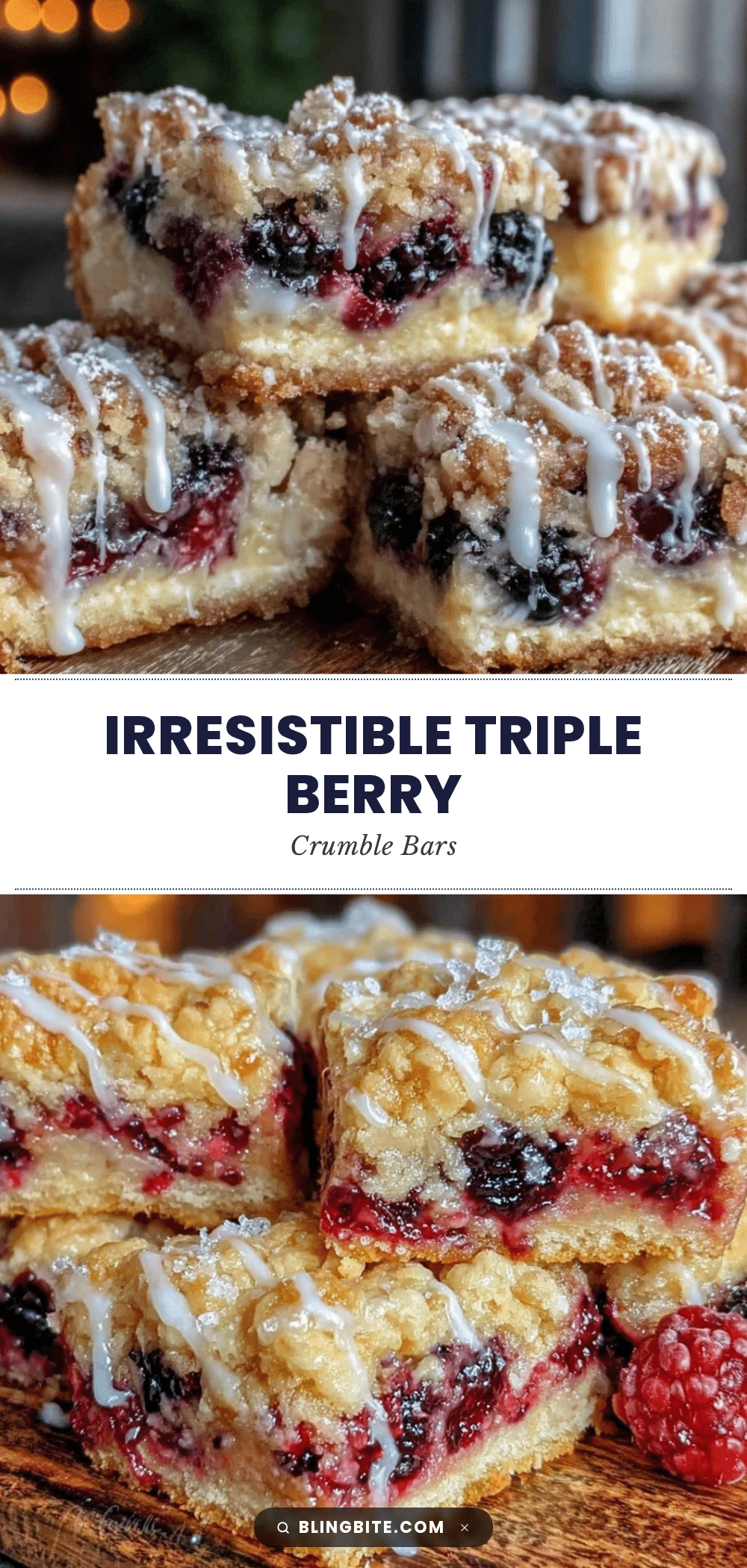 triple berry crumble bars recipe