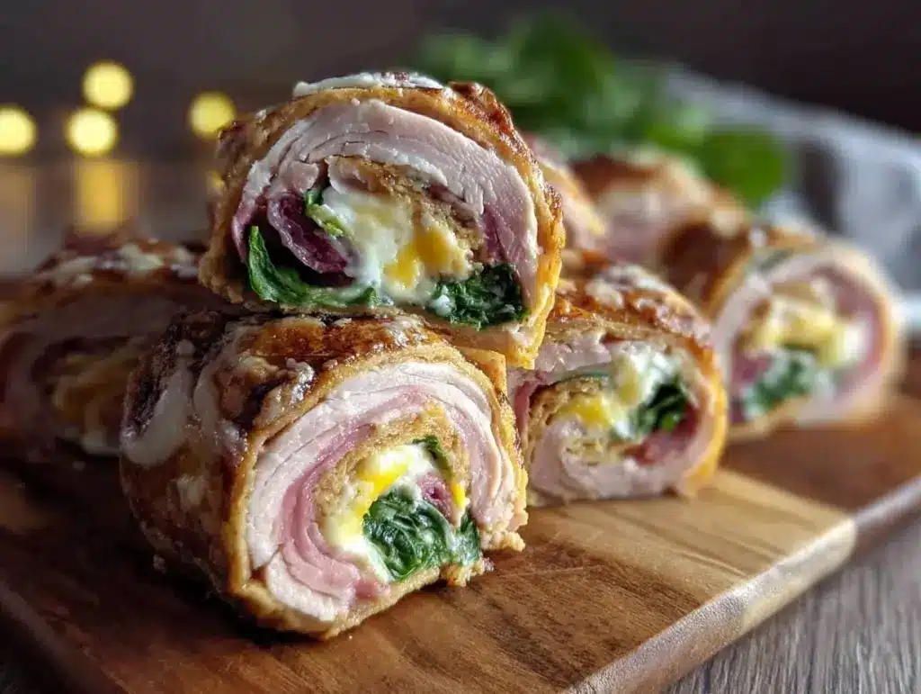 turkey and cheese pinwheel roll-ups - featured image
