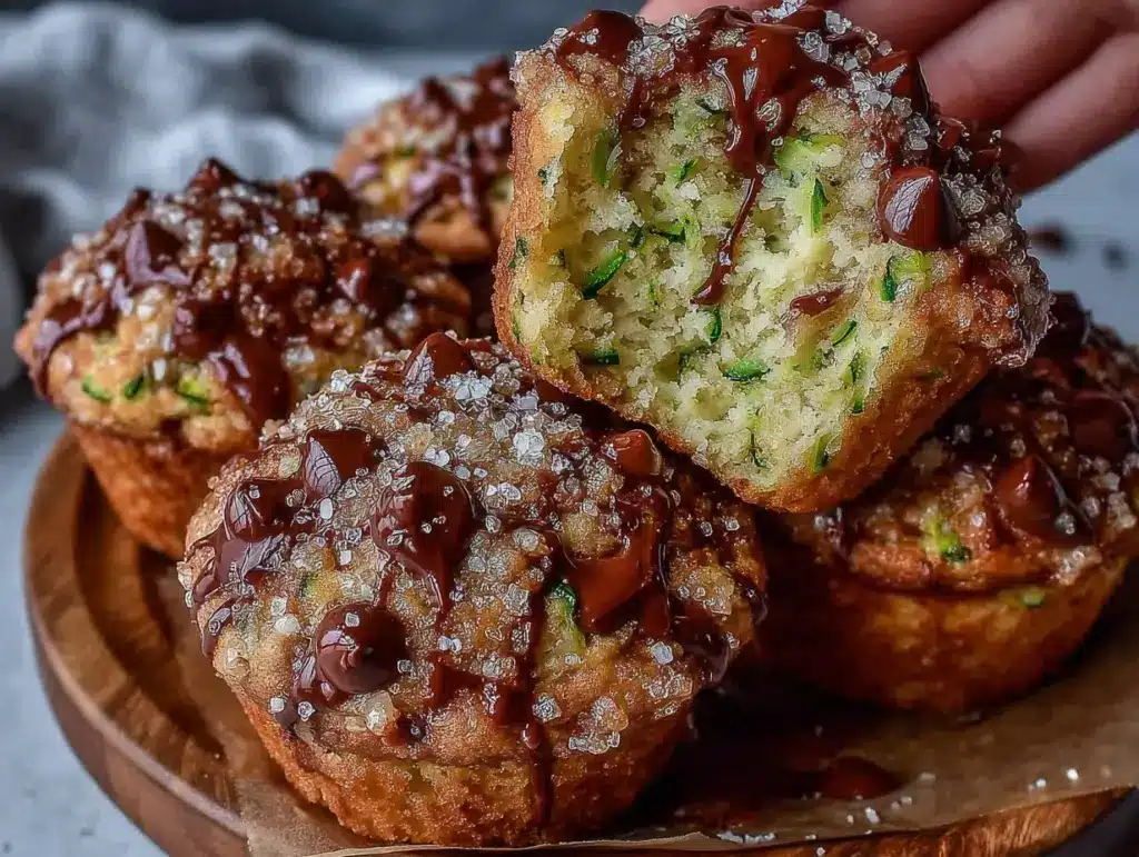 zucchini chocolate chip muffins - featured image