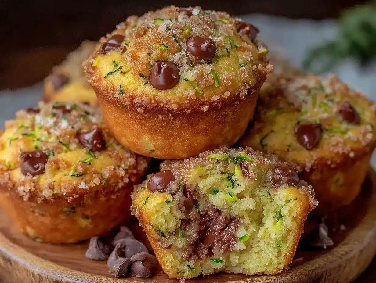 zucchini chocolate chip muffins preparation steps