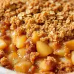 apple crisp with oat crumble topping - featured image