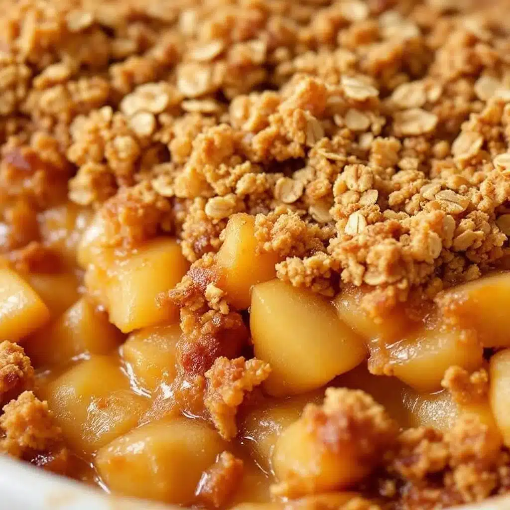 apple crisp with oat crumble topping - featured image