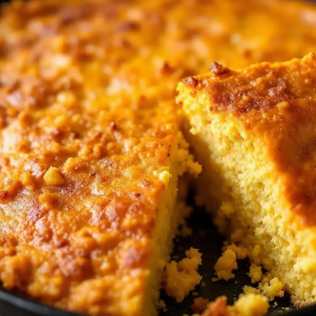 best homemade honey butter skillet cornbread - featured image