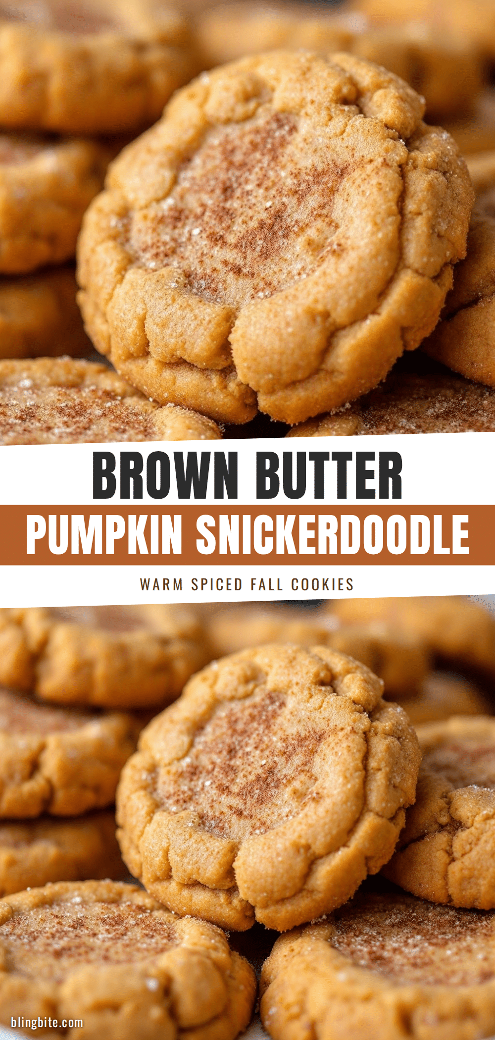 Brown Butter Pumpkin Snickerdoodle Cookies recipe