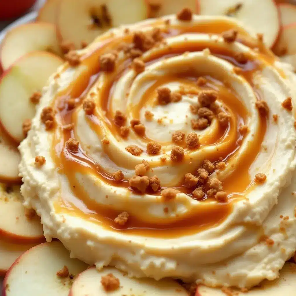 caramel apple cheesecake dip preparation steps